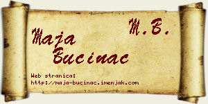 Maja Bućinac vizit kartica
